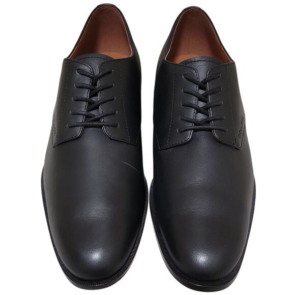 Coach Men Sculpt C Derby Plain Toe Lace Up Oxfords Size US 8D Black Leather